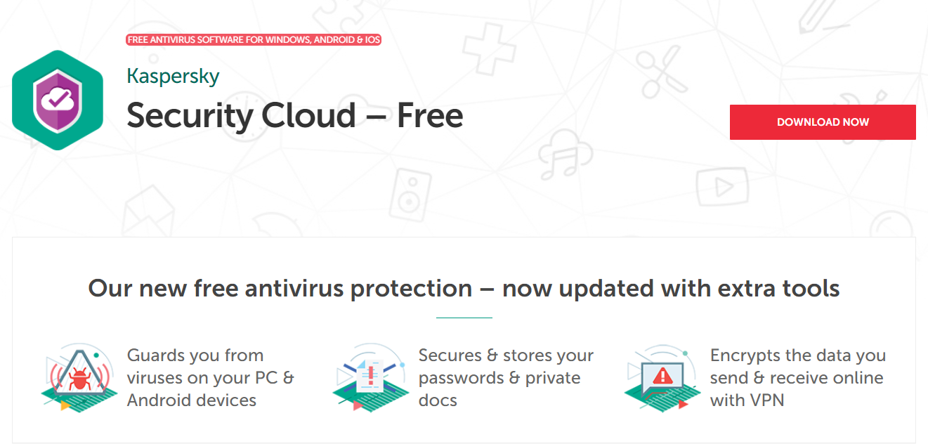 Kaspersky Security Cloud Free Home Page