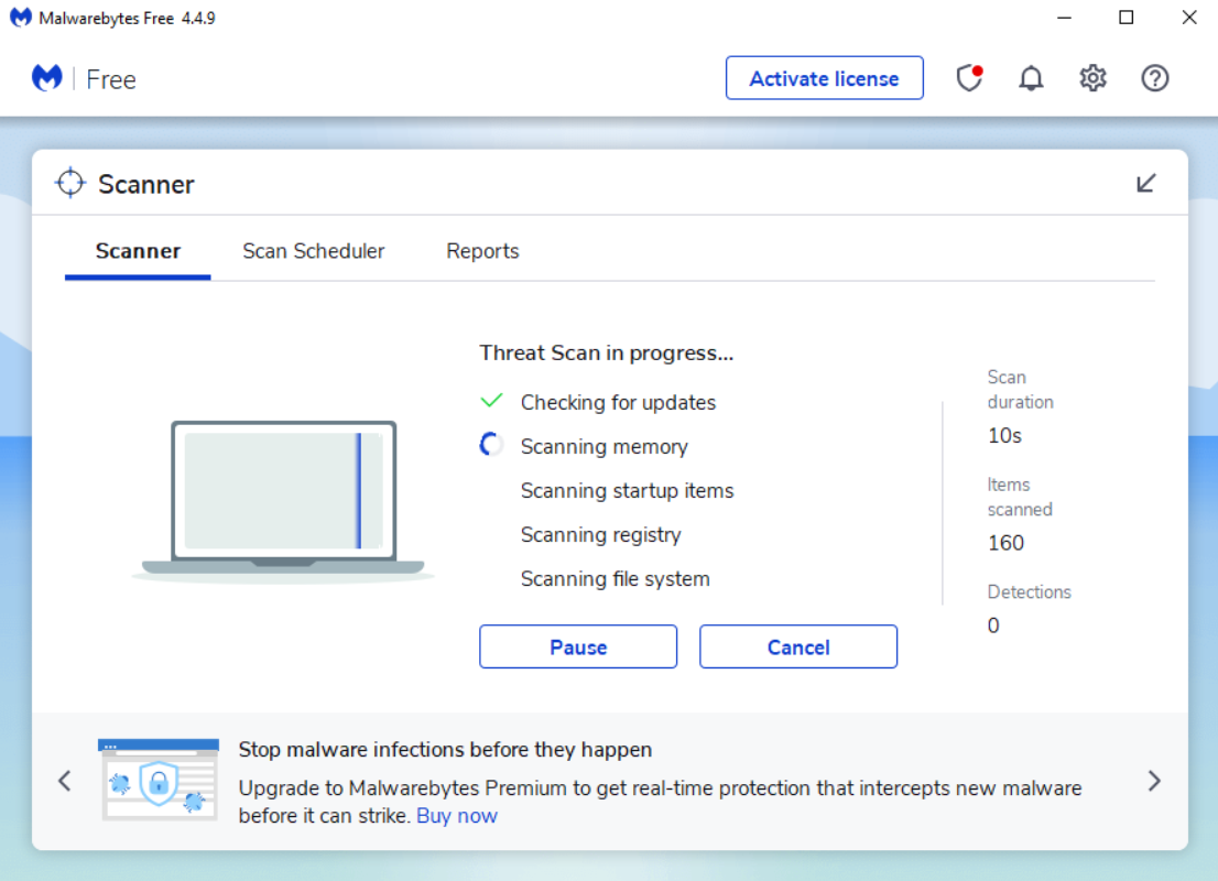 Malwarebytes Free Scanner