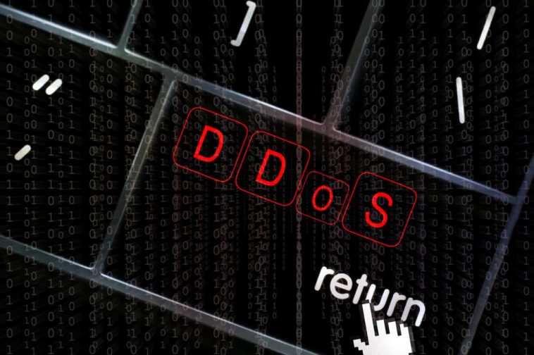 ddos concept with the focus on the return button overlaid with b