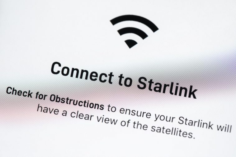 detail of starlink app homepage on apple iphone screen