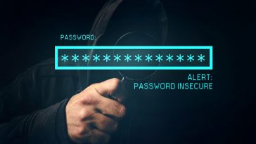password insecure alert unrecognizable computer hacker stealing