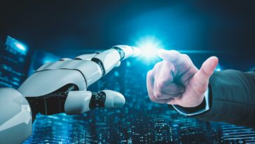 futuristic robot artificial intelligence revolutionary ai technology concept
